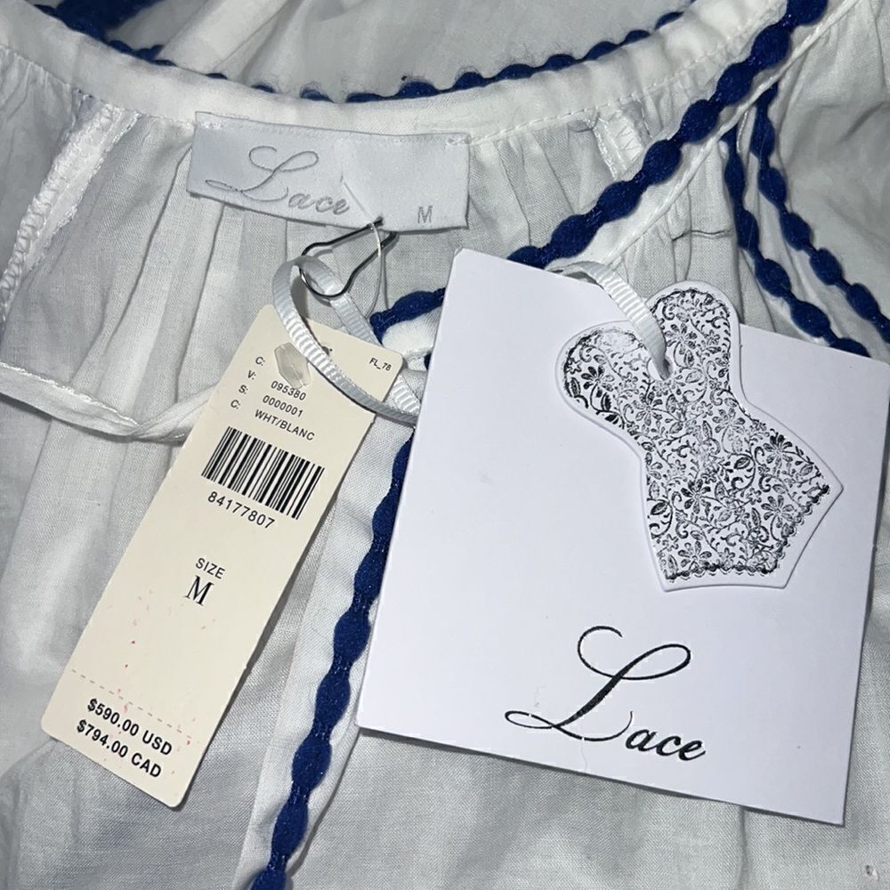NWT LACE THE LABEL EMBROIDERED PEASANT DRESS Anthropologie Medium - Picture 13 of 16